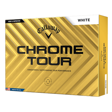 12 boites de Balles de golf Callaway - Chrome Tour x12 Blanc logotées - Horslimits - balles de golf