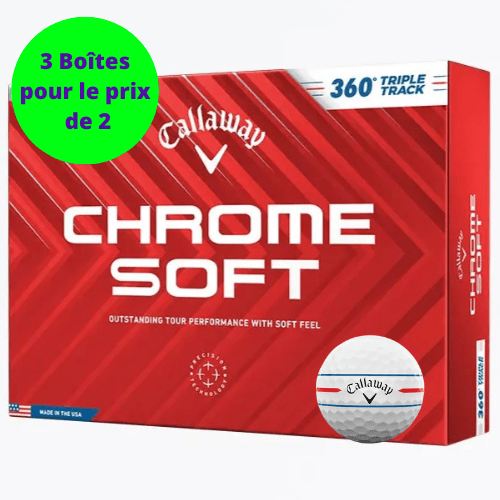 Balles de golf Callaway - Chrome Soft Triple track 360 x12 Blanche - Horslimits - balles de golf