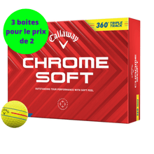 Charger l&#39;image dans la galerie, Balles de golf Callaway - Chrome Soft Triple track 360 x12 Jaune - Horslimits - balles de golf
