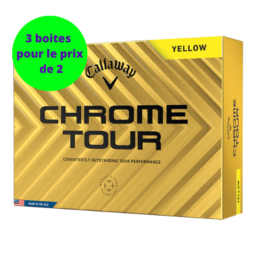 Balles de golf Callaway - Chrome Tour x12 jaune - Horslimits - balles de golf