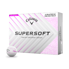 Charger l&#39;image dans la galerie, Balles de golf Callaway - Supersoft SPLATTER 360 x12 Blanc / Rose - Horslimits - balles de golf
