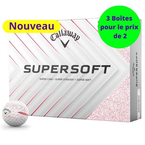 Balles de golf Callaway - Supersoft SPLATTER 360 x12 Blanc / rouge - Horslimits - balles de golf