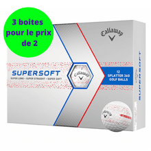 Charger l&#39;image dans la galerie, Balles de golf Callaway - Supersoft SPLATTER 360 x12 Blanc / rouge - Horslimits - balles de golf
