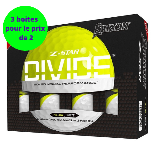 Balles de golf Srixon - Z - Star Divide x12 Blanc et jaune - Horslimits - balles de golf