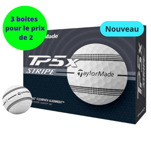 Balles de golf Taylormade TP5 X Stripe Blanc - Horslimits - balles de golf