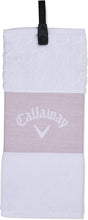 Cargar imagen en el visor de la galería, Serviette Callaway TRI - FOLD Blanc et Mauve - Horslimits - balles de golf
