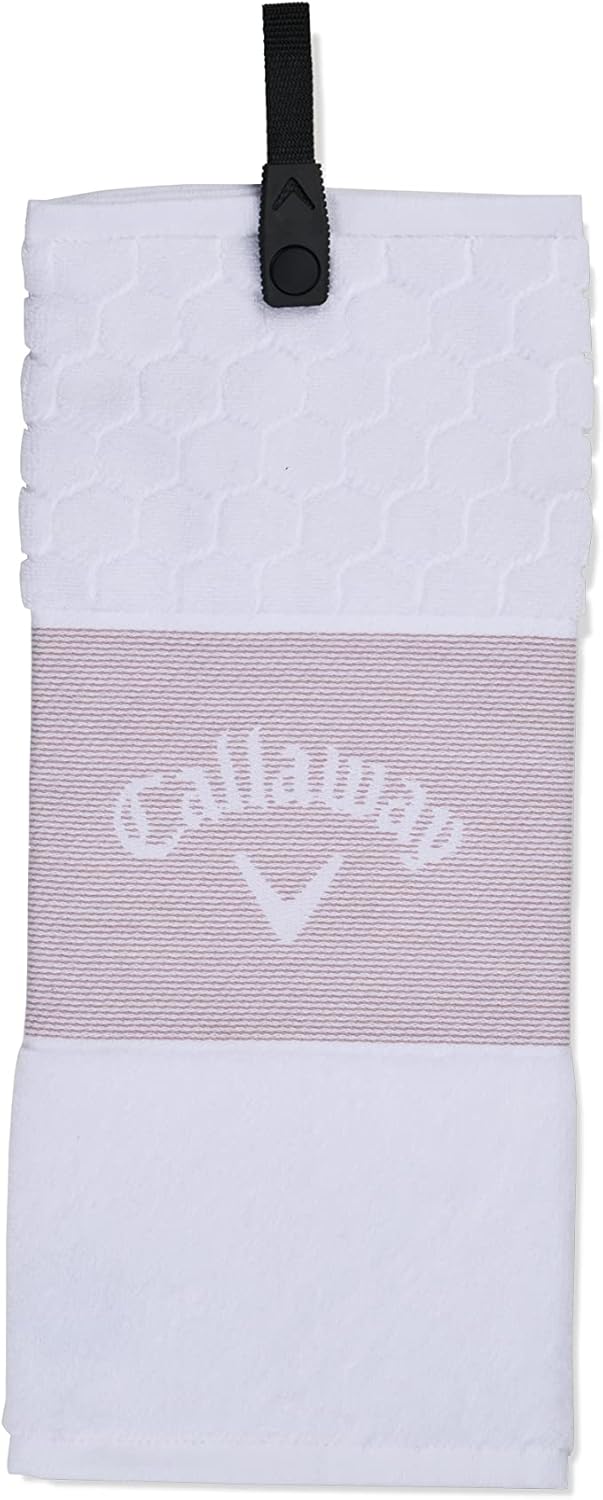 Serviette Callaway TRI - FOLD Blanc et Mauve - Horslimits - balles de golf