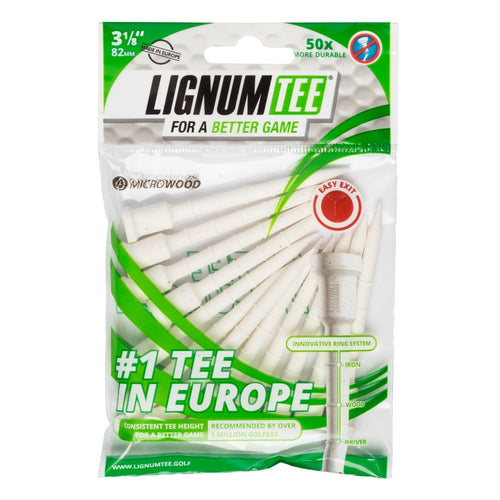 12 Tees Lignum Blanc 82 mm - Horslimits - balles de golf